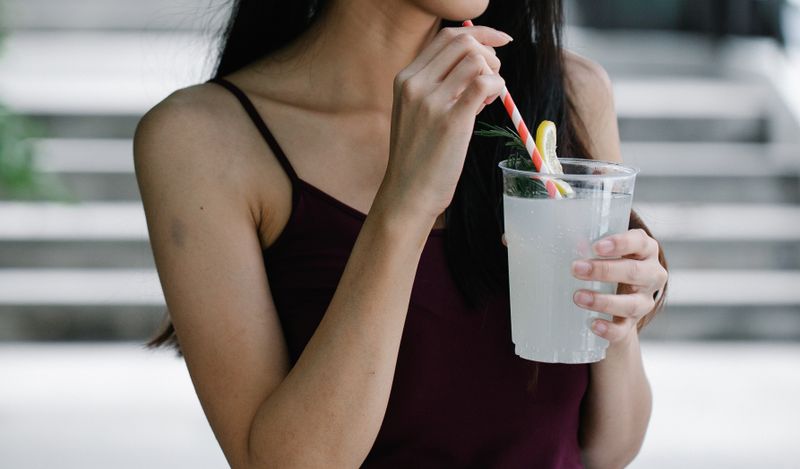 Craft lemonade with fresh mint